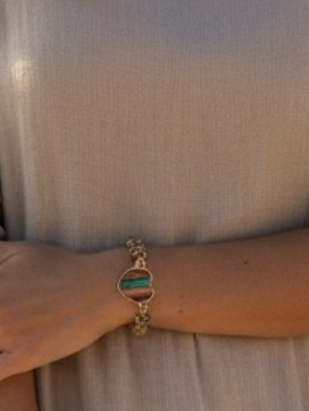 Boho Multi NWT Colored Stone Peace Bracelet With A Heart As Main Stone.